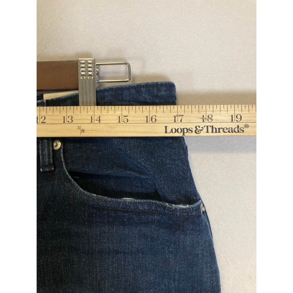 Classic A New Day Women 14/32R Dark Indigo High Rise Straight‎ Leg Stretch Jeans - Picture 6 of 14